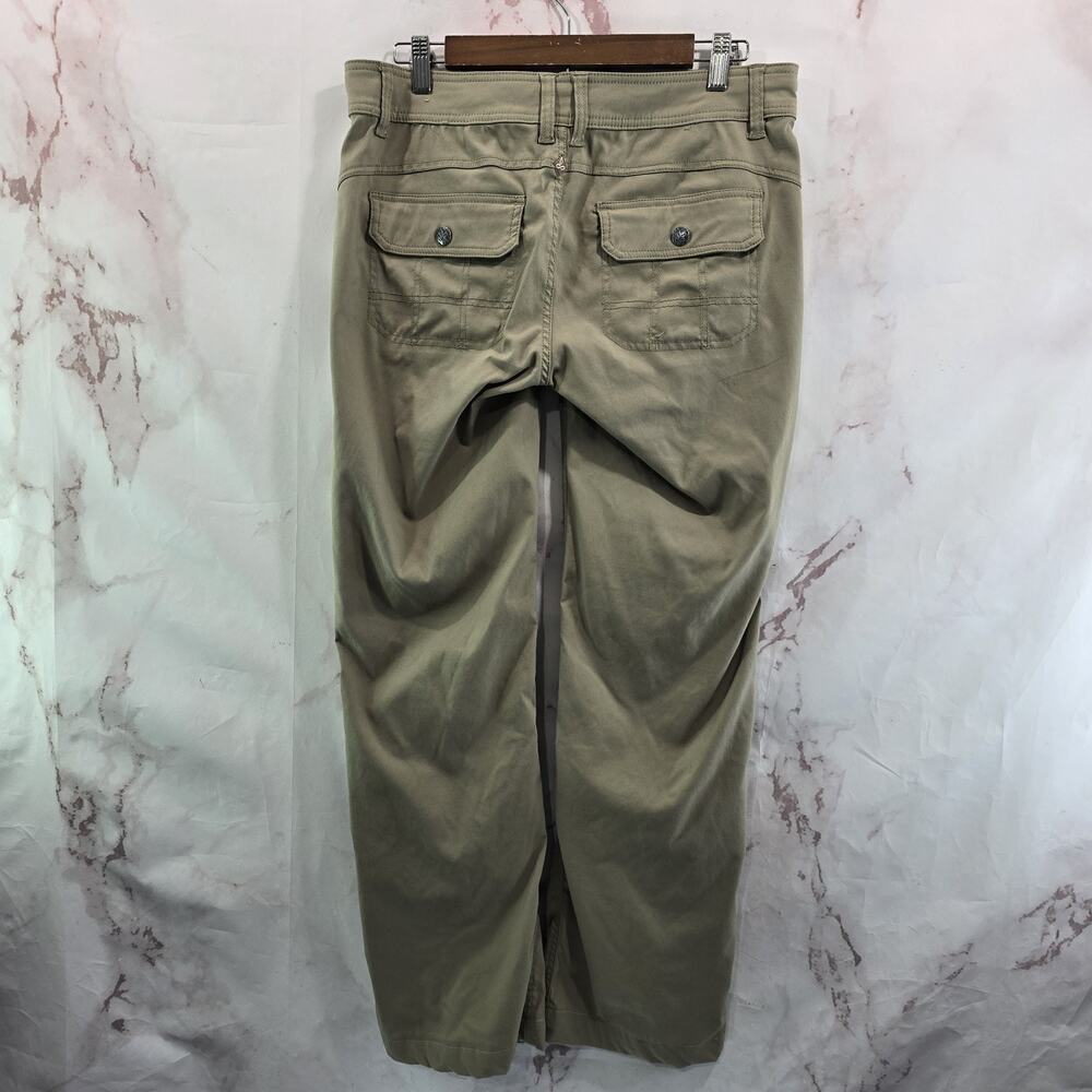 Prana Halle Pant Women 10 X 31 Reg Tan Khaki Beige Tan Straight Convertible Roll